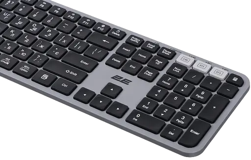 Клавіатура бездротова 2E KS240 Gray/Black (2E-KS240WG_UA) - фото 2