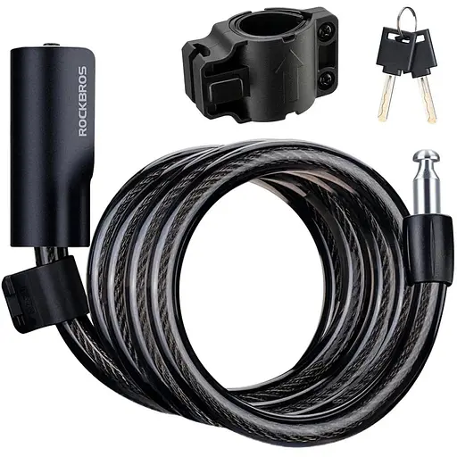 Велозамок RockBros Steel Cable Bike Lock противоугонный для велосипеда.