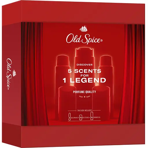 Подарунковий набір Old Spice Discovery Box: аерозольний дезодорант Night Panther 150 мл + аерозольний дезодорант Wolfthorn 150 мл + дезодорант-стік Deep Sea 50 мл + дезодорант-стік Whitewater 50 мл + гель для душу 3-в-1 Captain 250 мл - фото 2