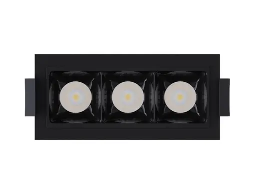 Світильник точковий врізний KLOODI KD-POINT 3X2 6W 4K BK - фото 3
