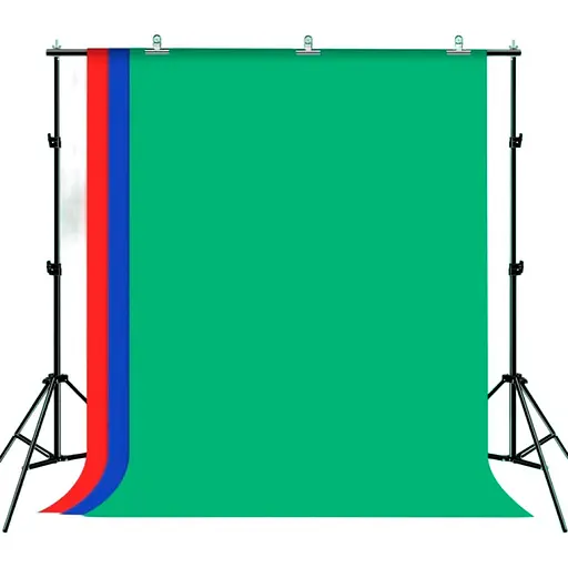 Фон хромакей з тримачем Puluz Stand Backdrop Crossbar Bracket Kit 2x2m Red/Blue/Green (PKT5204) [98226]