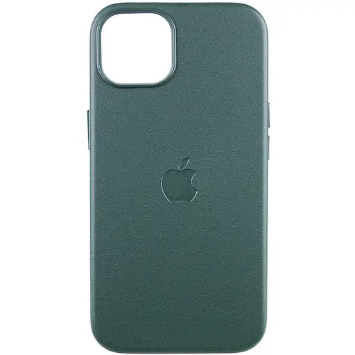 Шкіряний чохол Leather Case (AAA) with MagSafe and Animation для Apple iPhone 13 (6.1) Sequoia Green - фото 1