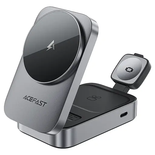 БЗП Acefast E22 desktop 3-in-1 Metal gray