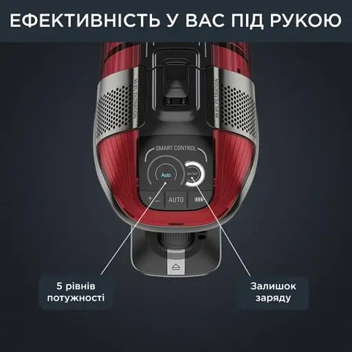 Вертикальний + ручний пилосос (2 в 1) Rowenta X-Force Flex 12.60 Animal Care Red RH98A9WO - фото 5