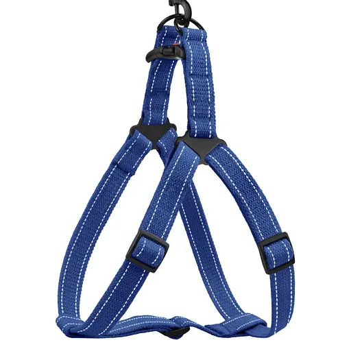 Шлея для собак Barksi Cotton Стандарт Рефлекторна М 45-56х2 см синя - фото 2