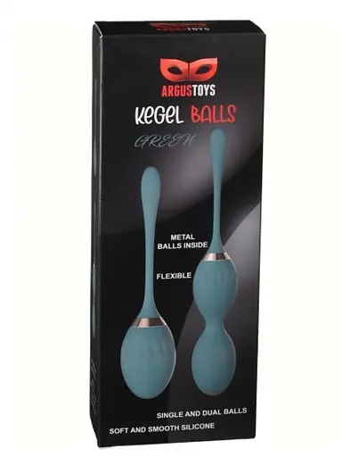 Набір вагінальних кульок Argus Toys Kegel Balls, 2 шт., зелений - фото 2