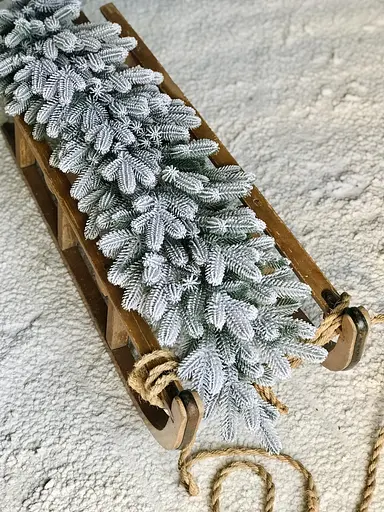 Гирлянда хвойная Hvoya Traditional пышная литая заснеженная 1.2 м - фото 6