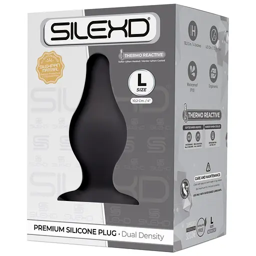 Анальна пробка SilexD Model 2 size L 10.2 см (чорний)