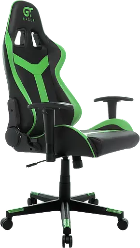 Геймерское кресло GT Racer черное с зеленым (X-2527 Black/Green) - фото 2