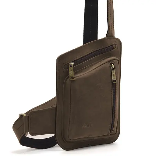 Шкіряна чоловіча нагрудна сумка TARWA nsa0001234 - фото 3