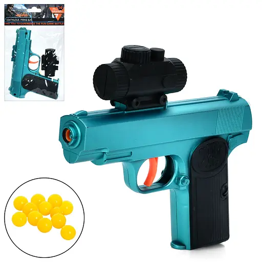 Пистолет, 16.5 см, пластиковые пули, 14x23x3 см