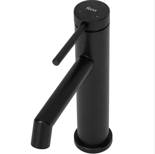Змішувач для умивальника Rea Foss black низький REA-B5317 Чорний матовий - фото 4