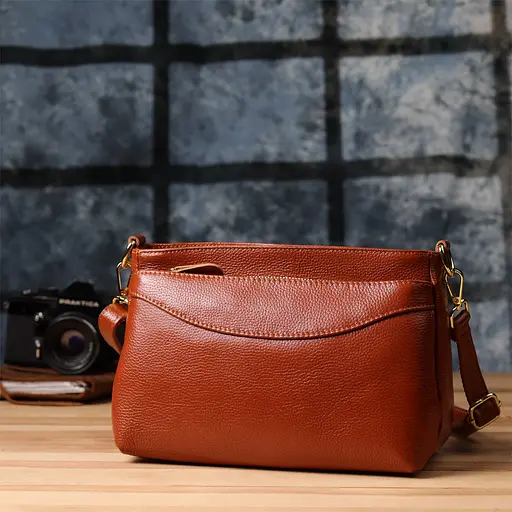 Женская сумка Vintage из натуральной кожи с формоустойчивым дном 27х16х11 см sum0027558 - фото 9