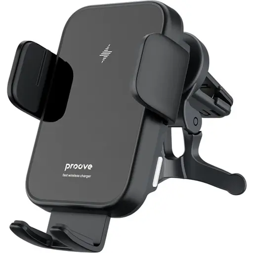 Автодержатель с беспроводной зарядкой Proove Triple Clamp 15W Black (WHTC15010001) [136215]