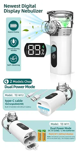 Інтелектуальний цифровий портативний інгалятор для лікування астми, інгалятор-небулайзер Nebulizat - фото 10