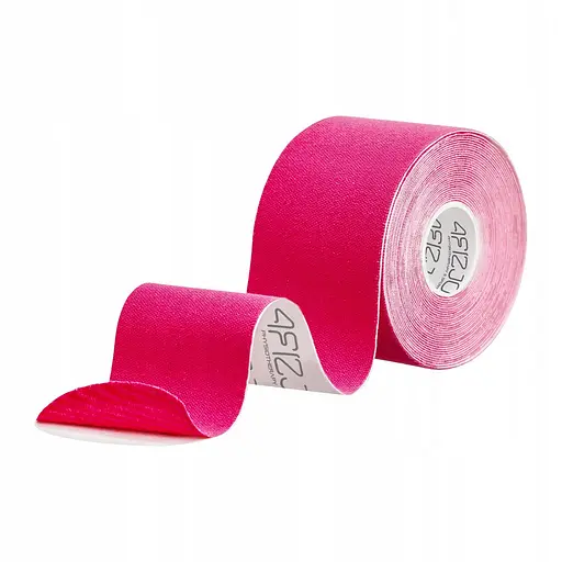 Лента кинезиологическая (кинезио тейп) 4FIZJO 5 см x 5 м 4FJ0540 Pink (P-5907739316004) - фото 1