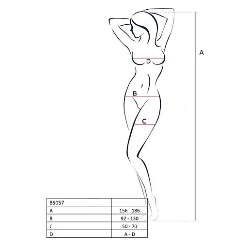 Бодистокинг Passion BS057 комбинезон имитация чулок и пояса S/M/L white - фото 4