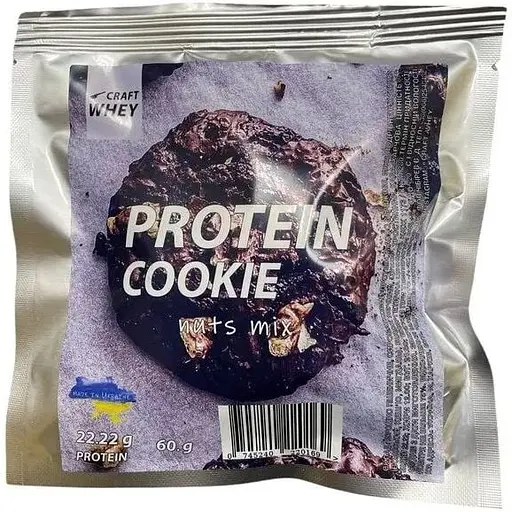 Протеїнове печиво Craft Whey Protein Cookie 60 грам, Nuts Mix