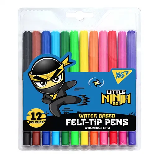 Фломастери Yes Ninja 12 кольорів