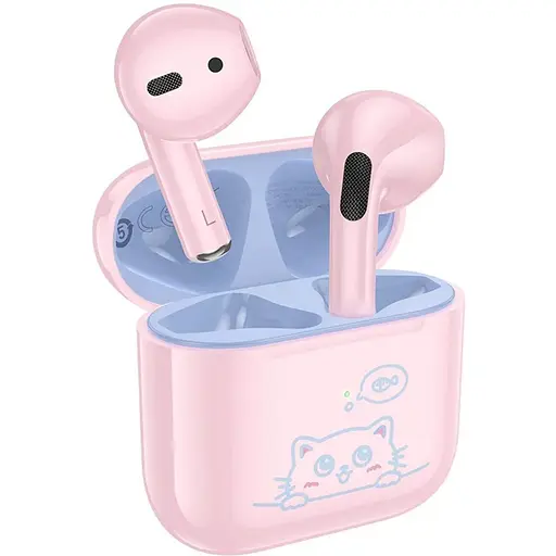 Бездротові навушники TWS Hoco EW112 вкладиші дитячі, BT5.4, 30mAh, 200mAh, 4h, pink