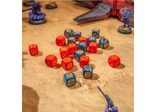 Набор кубиков Crosshairs Compact D6: Cobalt&Red (20 шт.) (STCA01) - фото 6