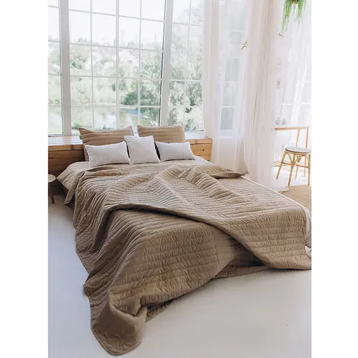 Набір Sonex Nassau: покривало двостороннє 240х220 см + наволочка 70х50 см 2 шт. коричневий (SO102517) - фото 6