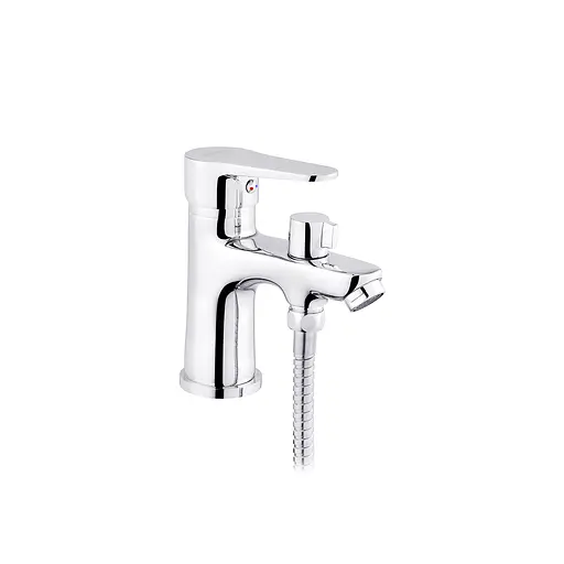 Змішувач для раковини Kroner KRM Elbe - C015 з гігієнічним душем CV023575, Хром - фото 1