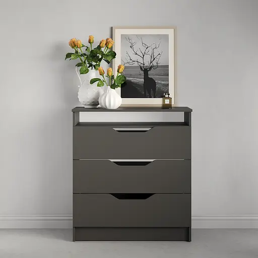 Комод в спальню MebelStar 800 Лилу 81x40x89 см Антрацит (MBS-1339) - фото 2