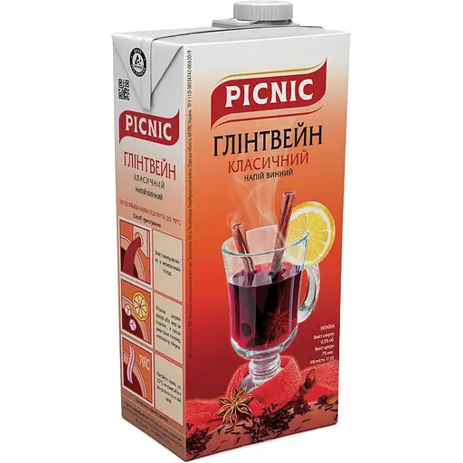 Напій винний Picnic Глінтвейн класичний червоне 1 л - фото 1