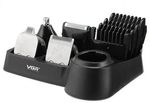 Машинка для стрижки волосся VGR V-105 тример для вусів та бороди з насадками 5 в 1 - фото 6