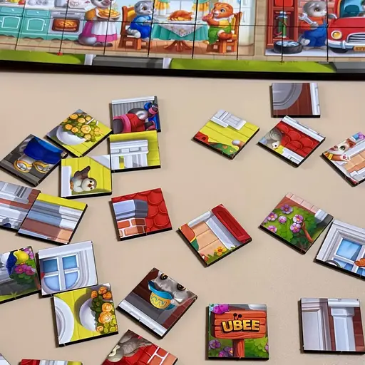 Дерев'яний пазл-вкладиш "Котячий будинок пазл літній" Ubumblebees (ПСД273) PSD273 - фото 3