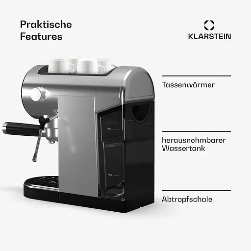 Кофеварка Klarstein Furore 20 бар (10045525) - фото 3