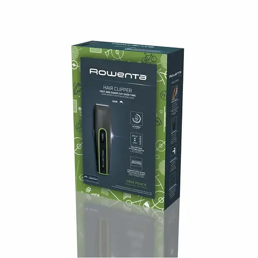 Машинка для стрижки Rowenta Nomad Sport Collection, акум., роторный мотор, насадок-2, кейс, сталь, черно-зеленый - фото 10