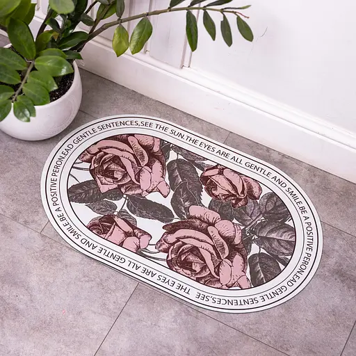 Діатомітовий овальний килимок для дому Sentences 38×58 (см) вологопоглинальнючий килимок для кухні ванни та туалету Yiwu HP-42-60 - фото 2