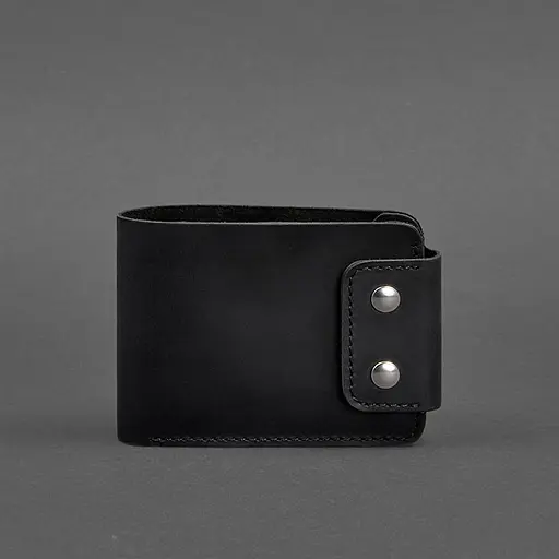 Чоловіче шкіряне портмоне Zeus 9.0 чорне Crazy Horse - фото 6