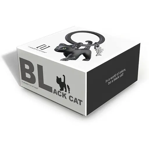 Брелок Metalmorphose Black cat theme with fish bone charm (8000020806899) - фото 3