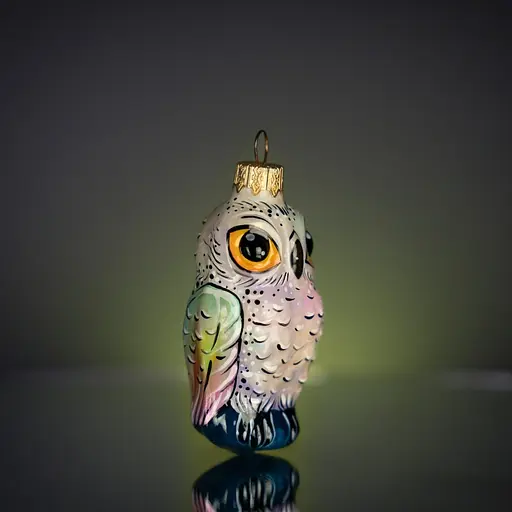 Ялинкова прикраса Різдвяні історії Полярна сова скло (4820001045758) - фото 3