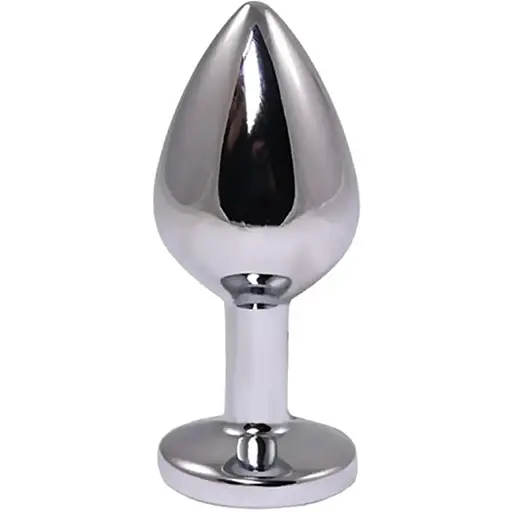 Анальная пробка Fantasy Silver Butt Plug Diamond S 7 см (розовый)