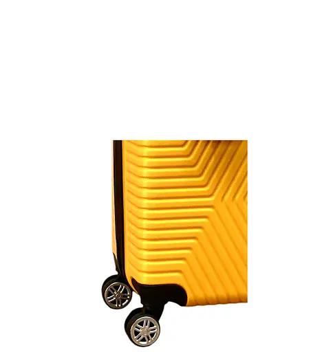 Валіза Маленька (S) Полікарбонат На 4-х подвійних колесах 50л POLO ПК021-S Жовтий - фото 2