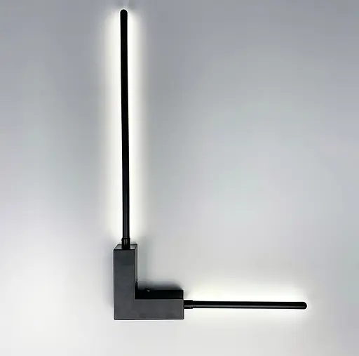 Минималистичная модель бра на 2 рожка Line F Арт. WJ7214/2 BK - фото 2