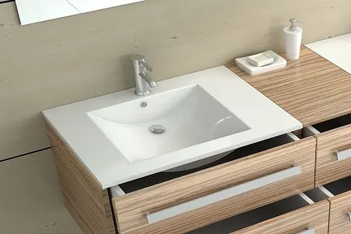 Умивальник Rea Dafne 70 врізний білий REA-U0190, Білий - фото 4