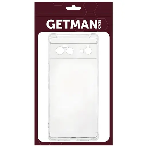 TPU чохол GETMAN Ease logo посилені кути Full Camera для Google Pixel 6 Безбарвний (прозорий) - фото 4