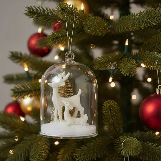 Прикраса ялинкова Handicraft Казковий олень скло - фото 3