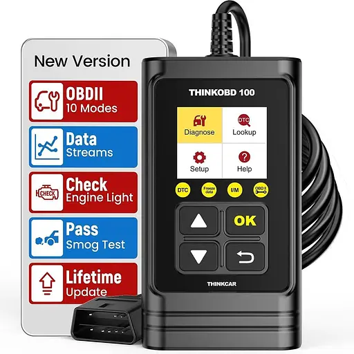 Считыватель кодов THINKCAR OBD100 OBD2, универсальный автомобильный сканер OBD2 считыватель неисправностей двигателя OBD2/EOBD