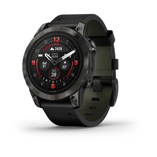 Смарт-часы Garmin Epix Pro 2 Sapphire 47 mm Carbon G. DLC Tit. with B. Leather Band (010-02803-30) - фото 9