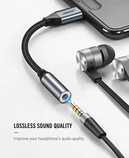 Переходник-адаптер кабель UGREEN av142 Type-C to 3.5 мм 10 см - фото 2