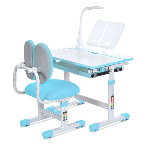 Парта ученическая M 6136-4 подставка для книги, лампа