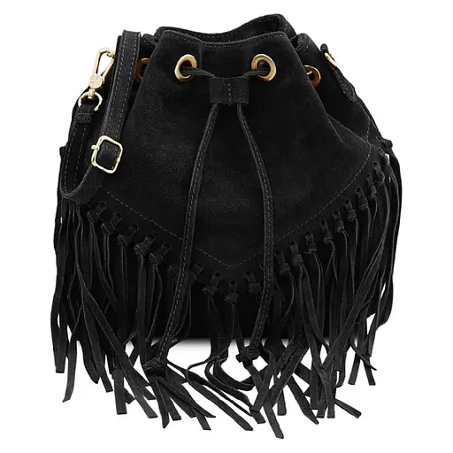 Женская замшевая сумка на плечо Firenze 25х26х13 см sum0028534 - фото 8