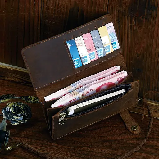 Чоловічий шкіряний клатч Vintage 9х18 см acs0018171 - фото 10