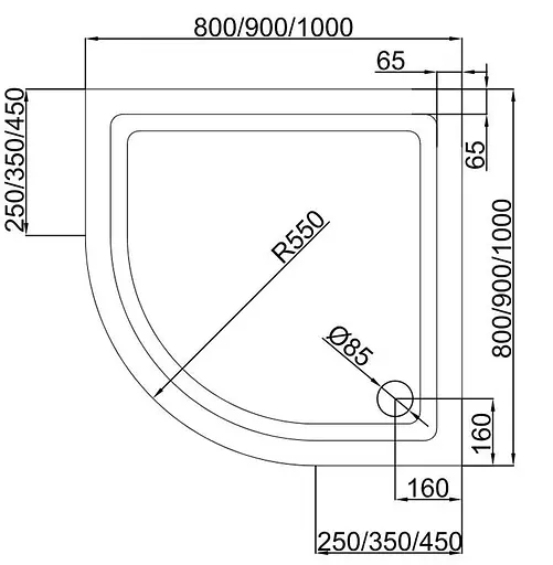 Поддон Dusel D202 100x100x13,5 Белый - фото 4